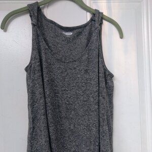 OLD NAVY GRAY SWING TANK TOP KNOTTED STRAPS SCOOP NECK SIZE S SMALL